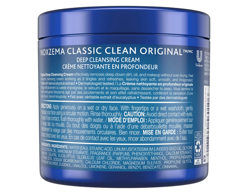 Noxzema Classic Clean Original Deep Cleansing Cream – 12oz Jar (6 Pack) by Noxzema