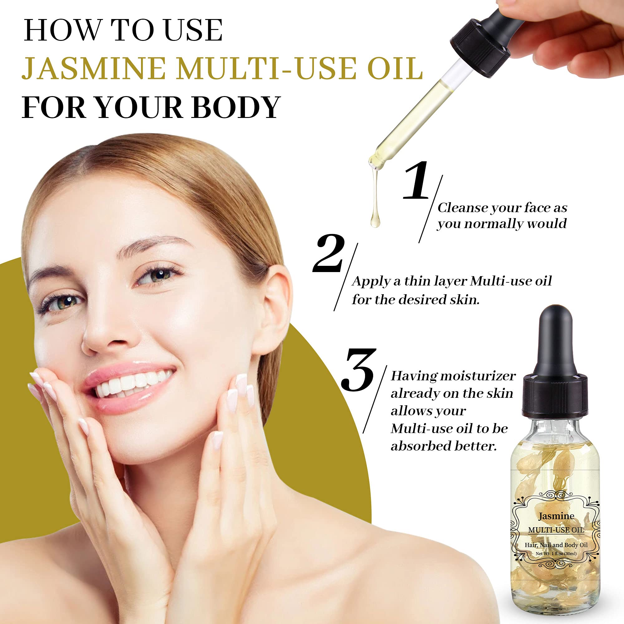 NP NATURES PHILOSOPHY Rose Jasmine Peony Lavender Multi-Use Body Oil - 4x30ml Pack