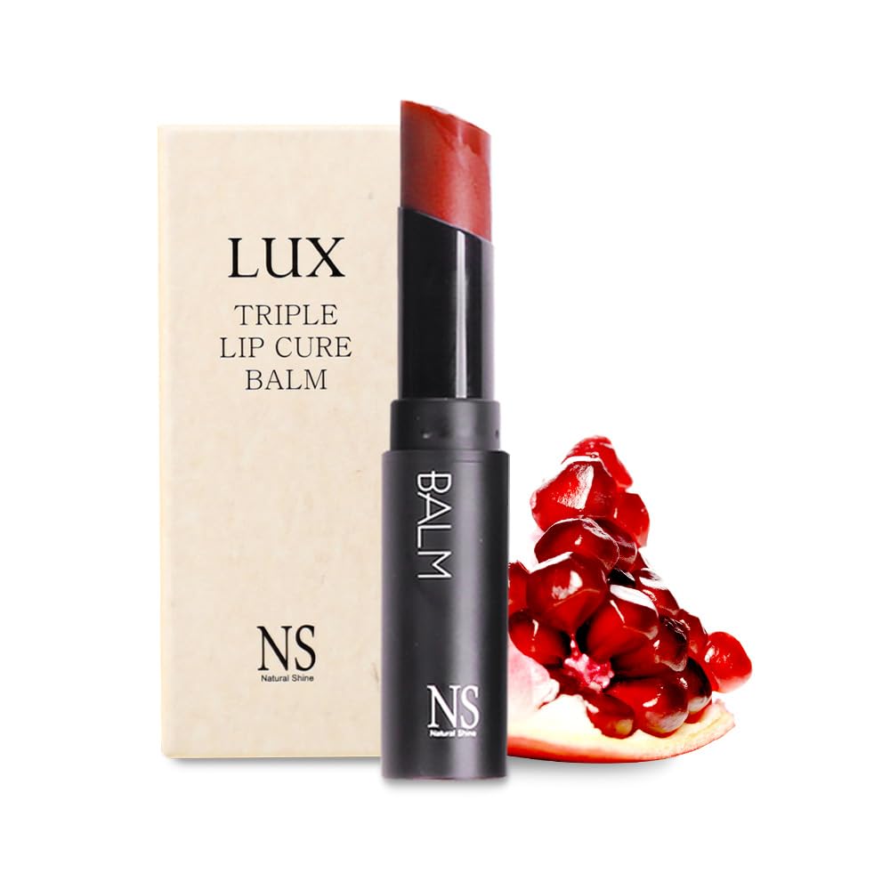 NS BEAUTY Lux Triple Lip Cure Balm Athena Red Orange – Natural Tinted Lip Care