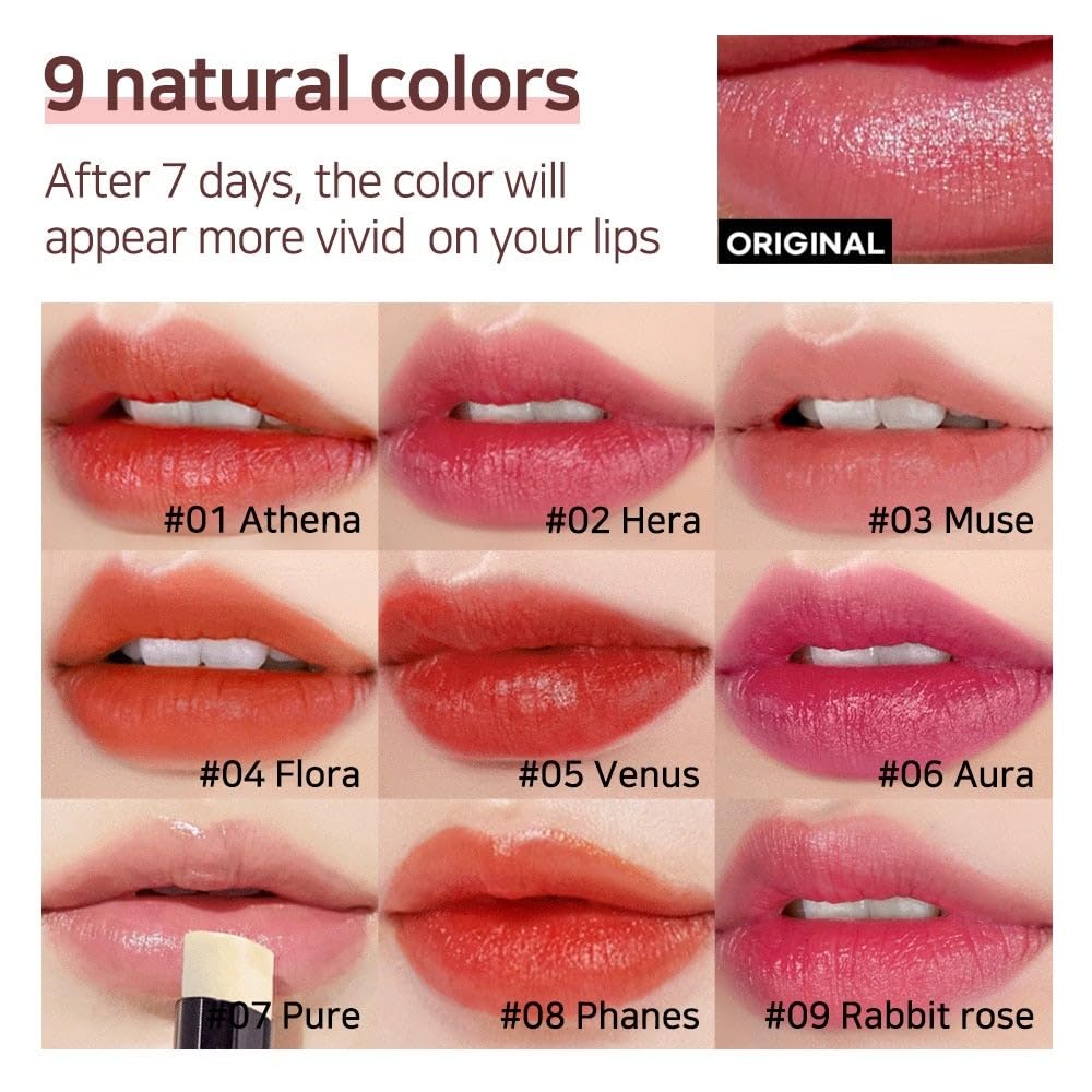 NS BEAUTY Lux Triple Lip Cure Balm — Natural Tinted Lip Care, 0.17 oz, Korean Best-Seller