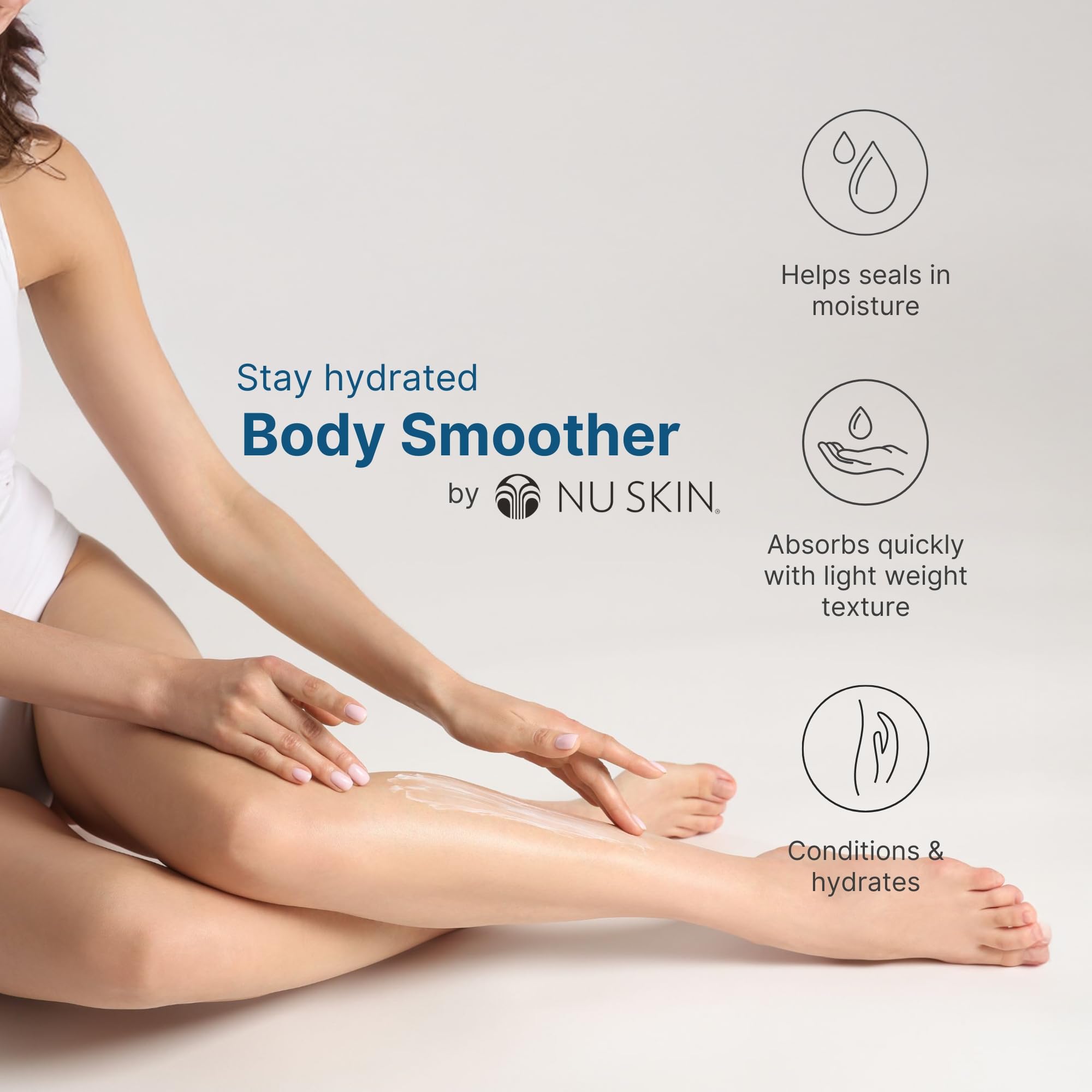 Nu Skin Body Smoother | Quick-Absorbing Moisturizer with Aloe & Algae | 8.4 oz (2 Pack)