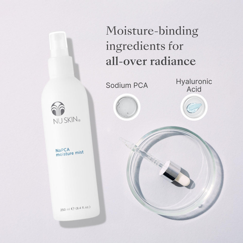 Nu Skin NaPCA Moisture Mist – Hydrating Hyaluronic Acid Spray for Face, Body & Hair | 8 oz | 2 Pack
