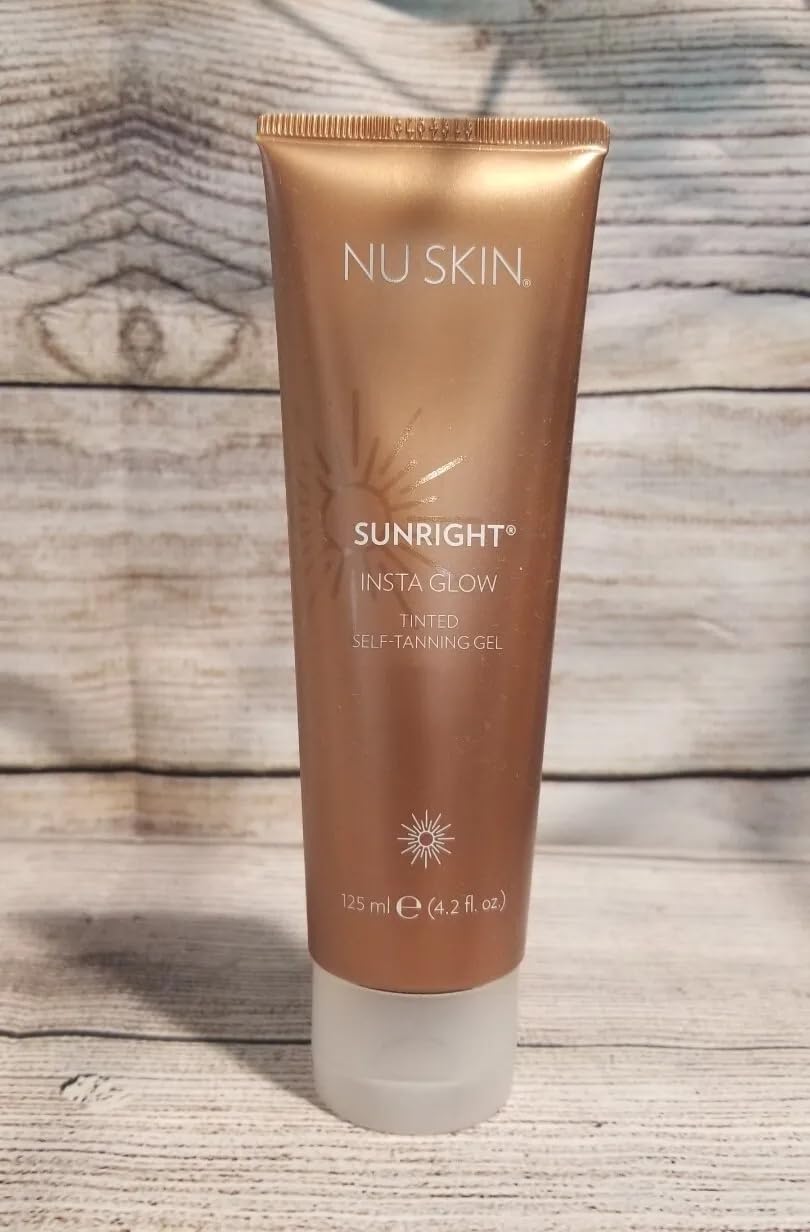 Nu Skin Sunright Insta Glow Self Tanner Gel – 4.2 oz, Face & Body Bronzer with Vitamin E, Avocado Oil & Amino Acids