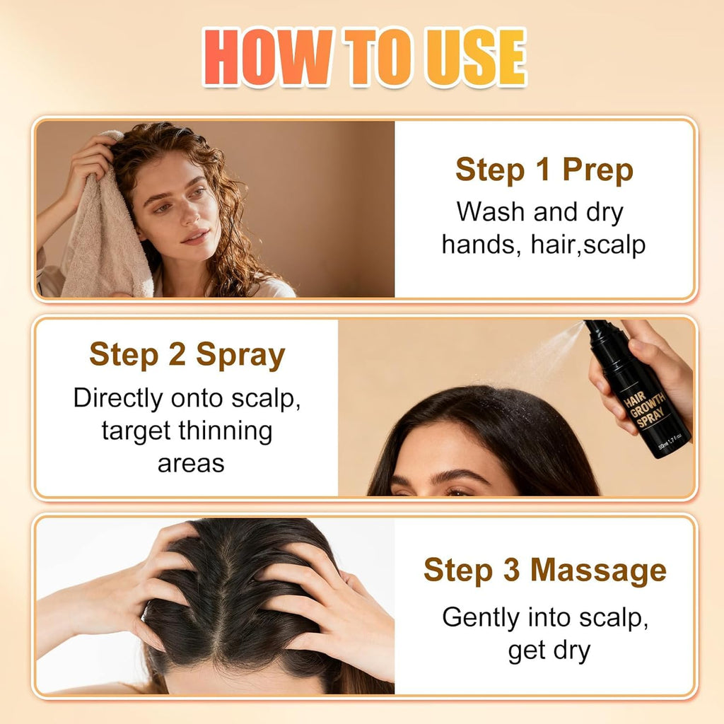 Nuckhuce 2-Piece Hair Growth Spray – Fuller, Thicker Hair for All Hair Types
