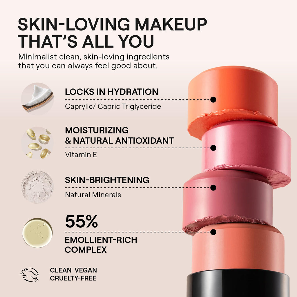 Nudestix Nudies Bloom All Over Dewy Color – 3-in-1 Cream Blush in Crimson Lover
