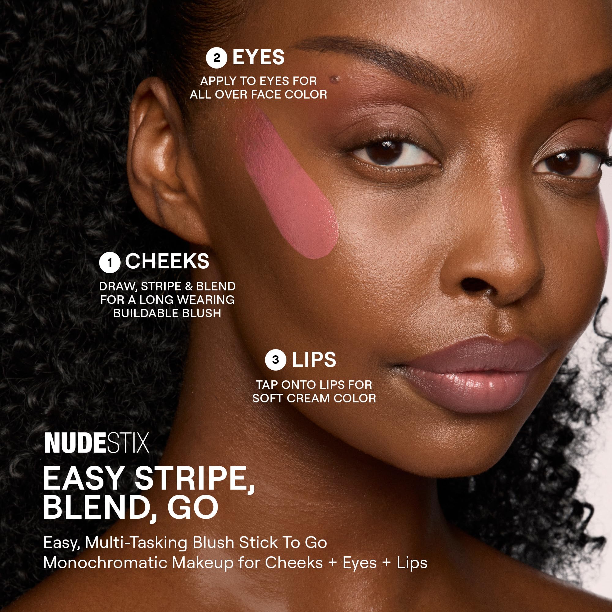 Nudestix Nudies Bloom All Over Dewy Color – 3-in-1 Cream Blush Stick in Poppy Girl