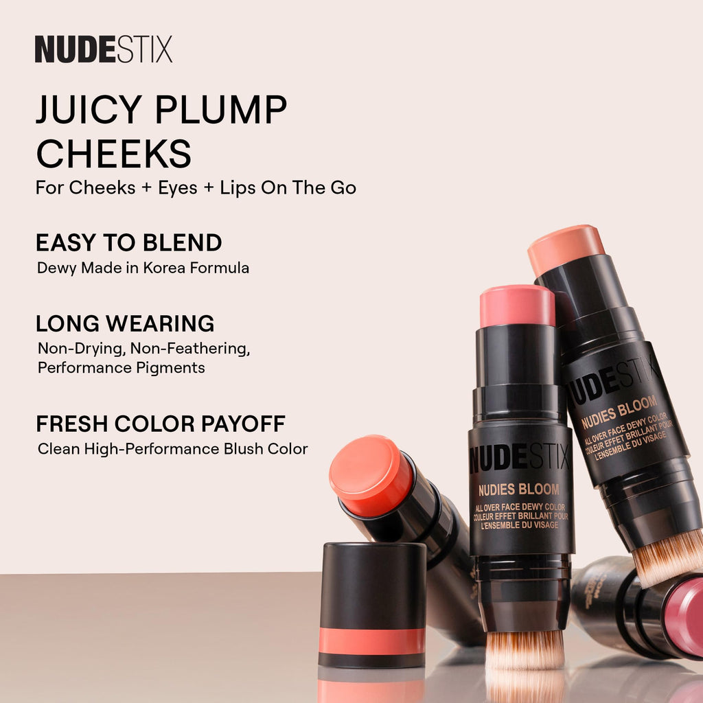 Nudestix Nudies Bloom All Over Dewy Color – 3-in-1 Cream Blush in Crimson Lover