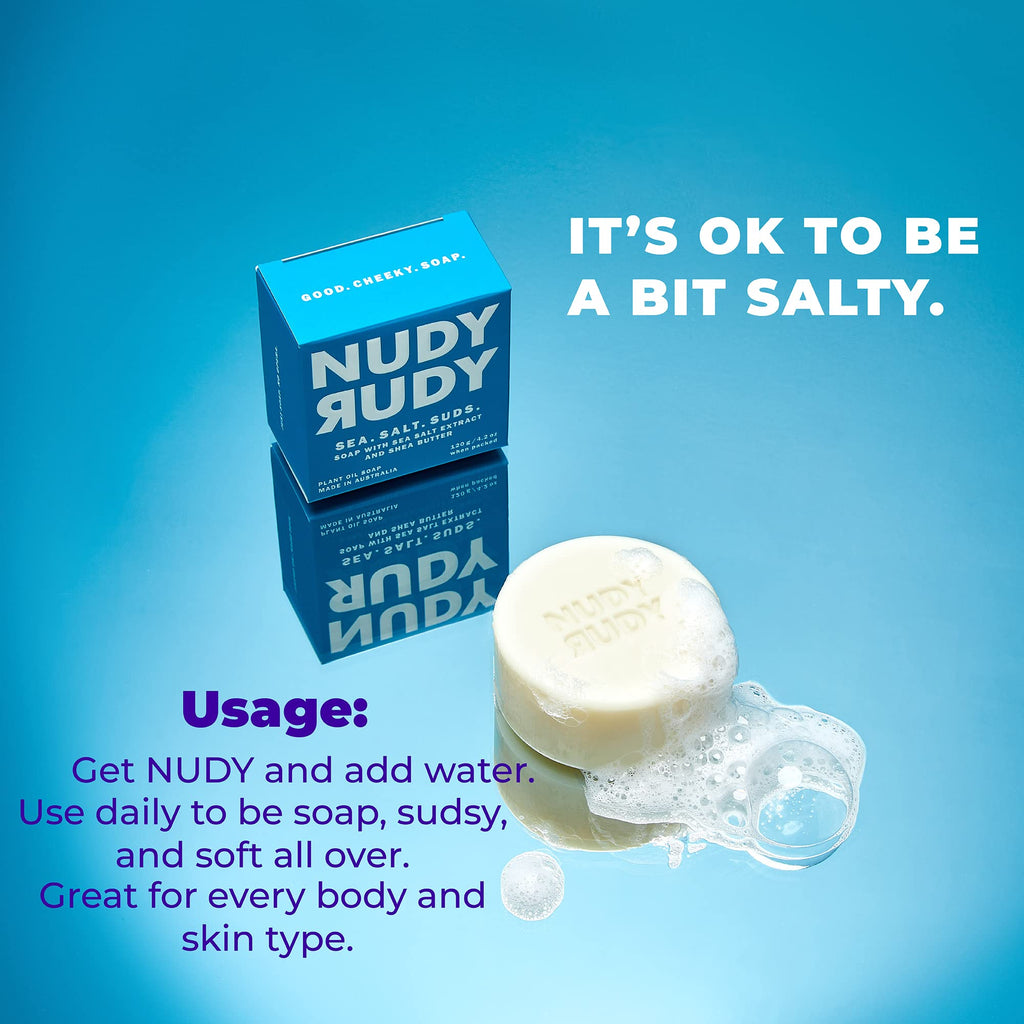 Nudy Rudy Variety Pack: 6 Shea Butter Soap Bars – Made in Australia | Gift Set for Men & Women