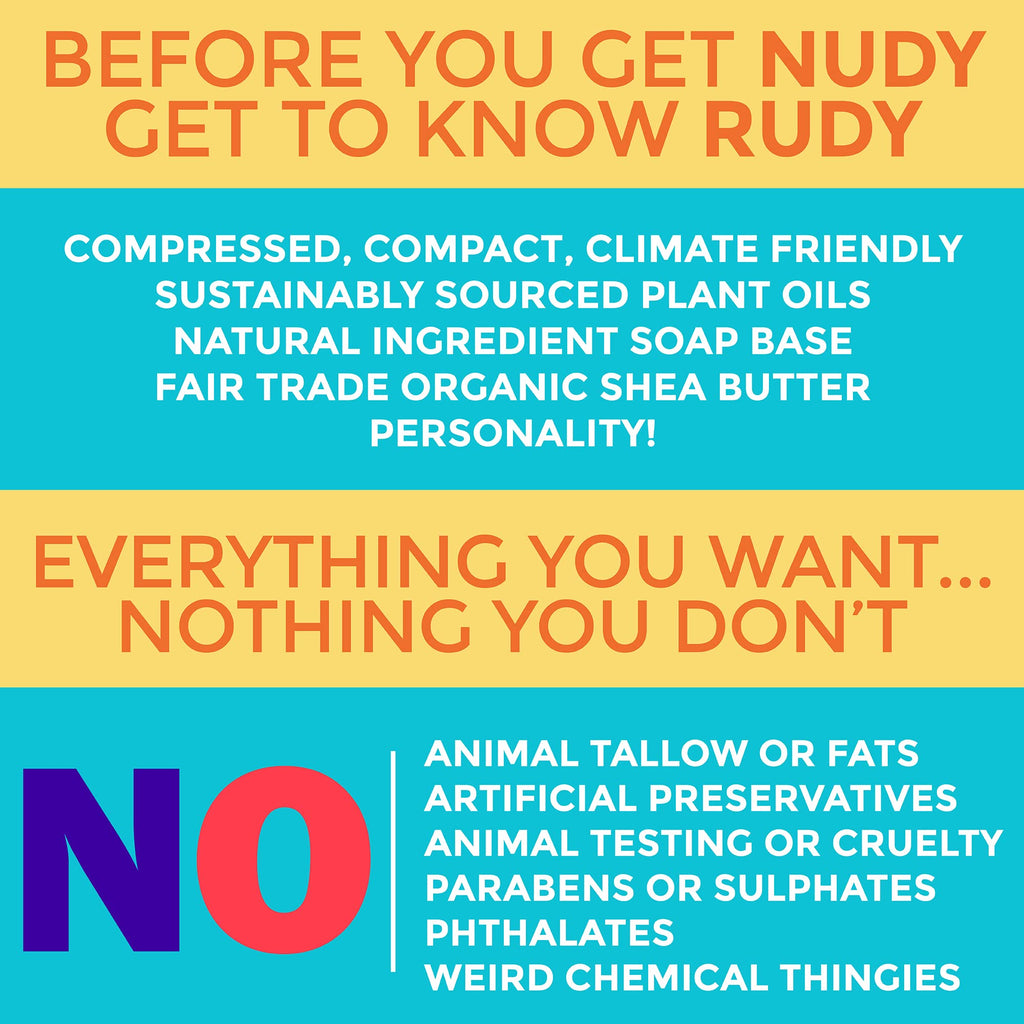 Nudy Rudy Variety Pack: 6 Shea Butter Soap Bars – Made in Australia | Gift Set for Men & Women