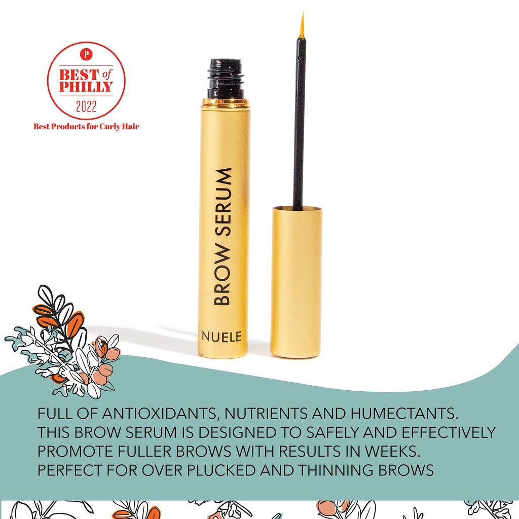 Nuele Brow Serum | Fuller Brows Naturally • Clean Beauty 0.17 fl oz