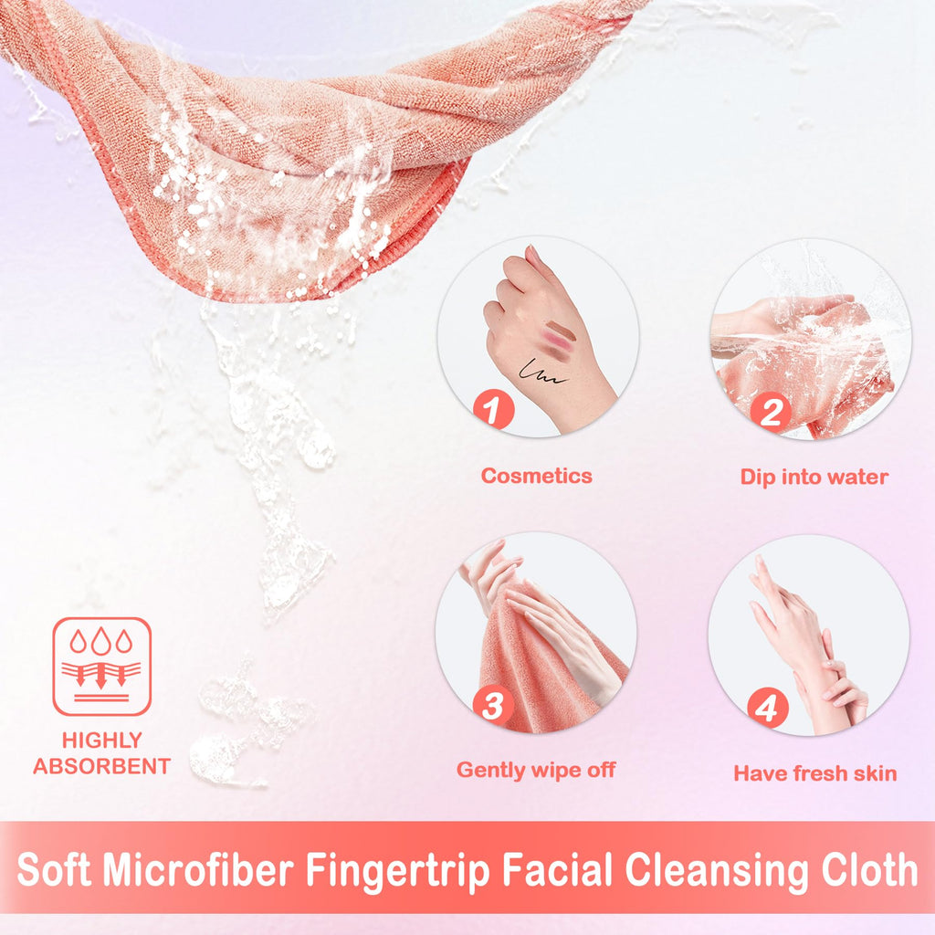 NUGILLA Makeup Remover Cloths – 6 Pack, 12x12 Inch Reusable Microfiber Towels