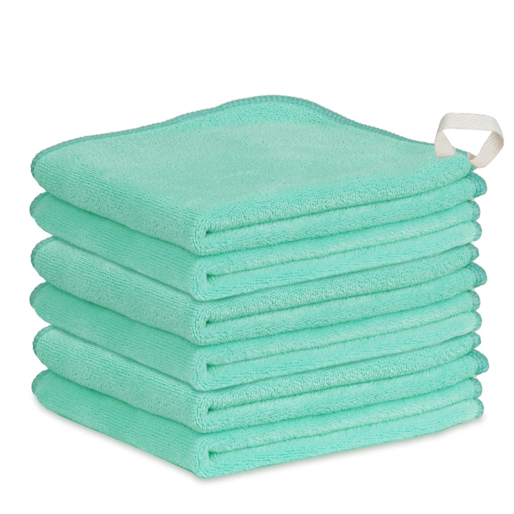 Nugilla Makeup Remover Cloths - 12x12in Reusable Microfiber Towels, 6-Pack
