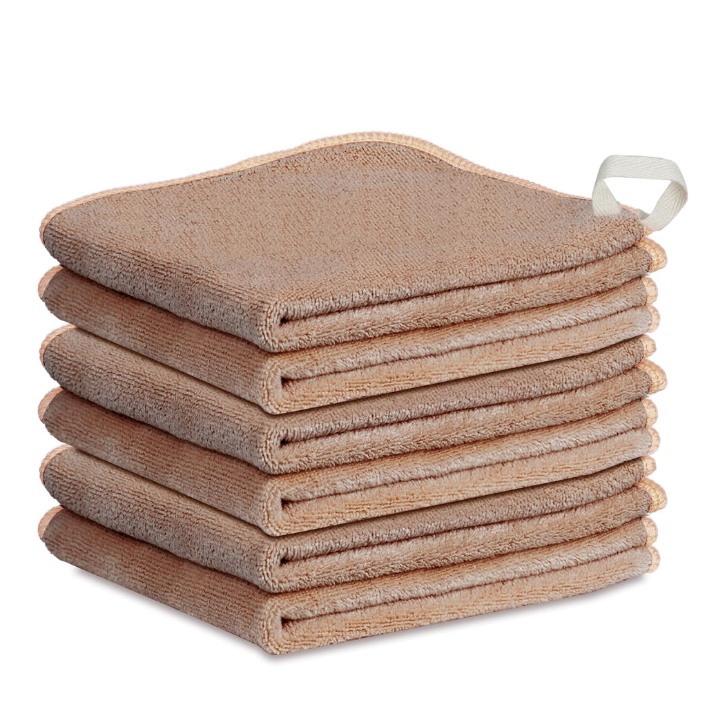 NUGILLA Makeup Remover Cloths — 6-Pack, 12x12 in Reusable Microfiber Towels for Face
