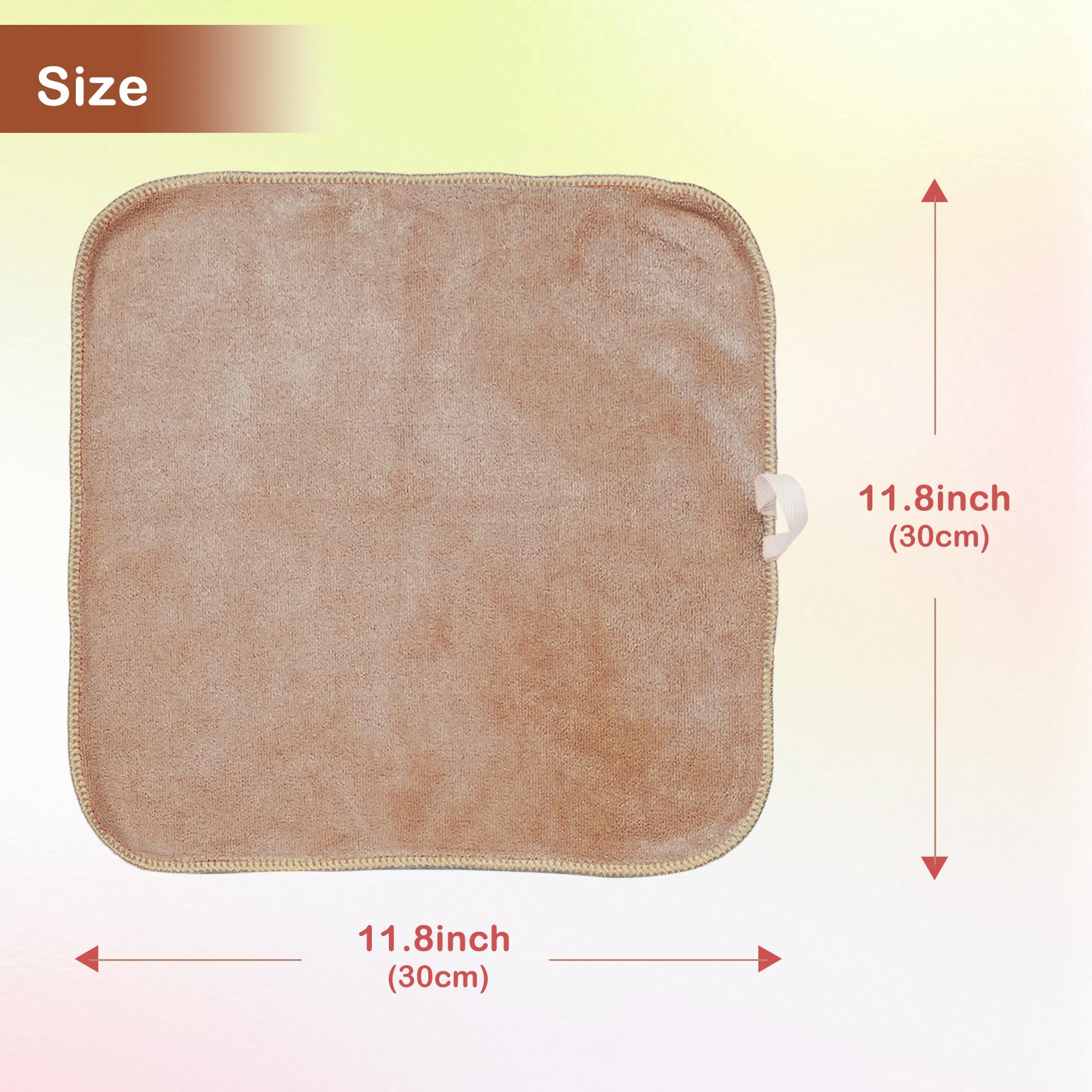 NUGILLA Makeup Remover Cloths — 6-Pack, 12x12 in Reusable Microfiber Towels for Face