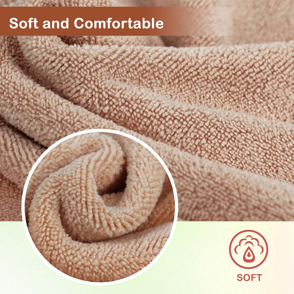 NUGILLA Makeup Remover Cloths — 6-Pack, 12x12 in Reusable Microfiber Towels for Face