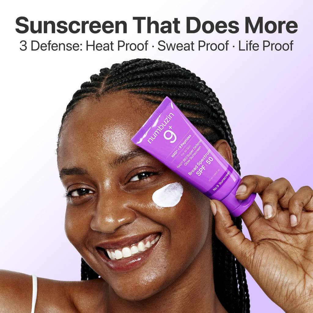 numbuzin No.9 Sunscreen – Broad Spectrum SPF 50, Dewy Glow, Water-Resistant
