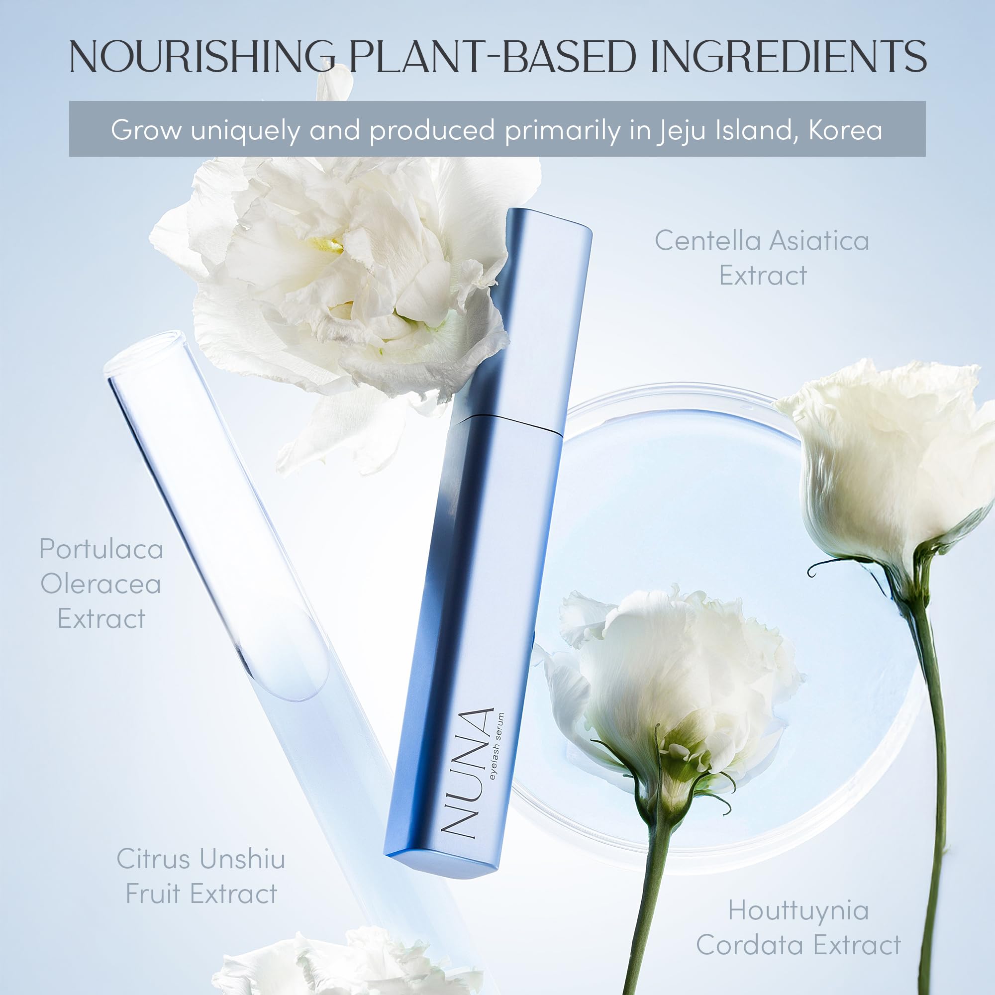 NUNA Eyelash Growth Support Serum 6ml – Fuller Lashes & Brows, Biotin & Multi-Peptide
