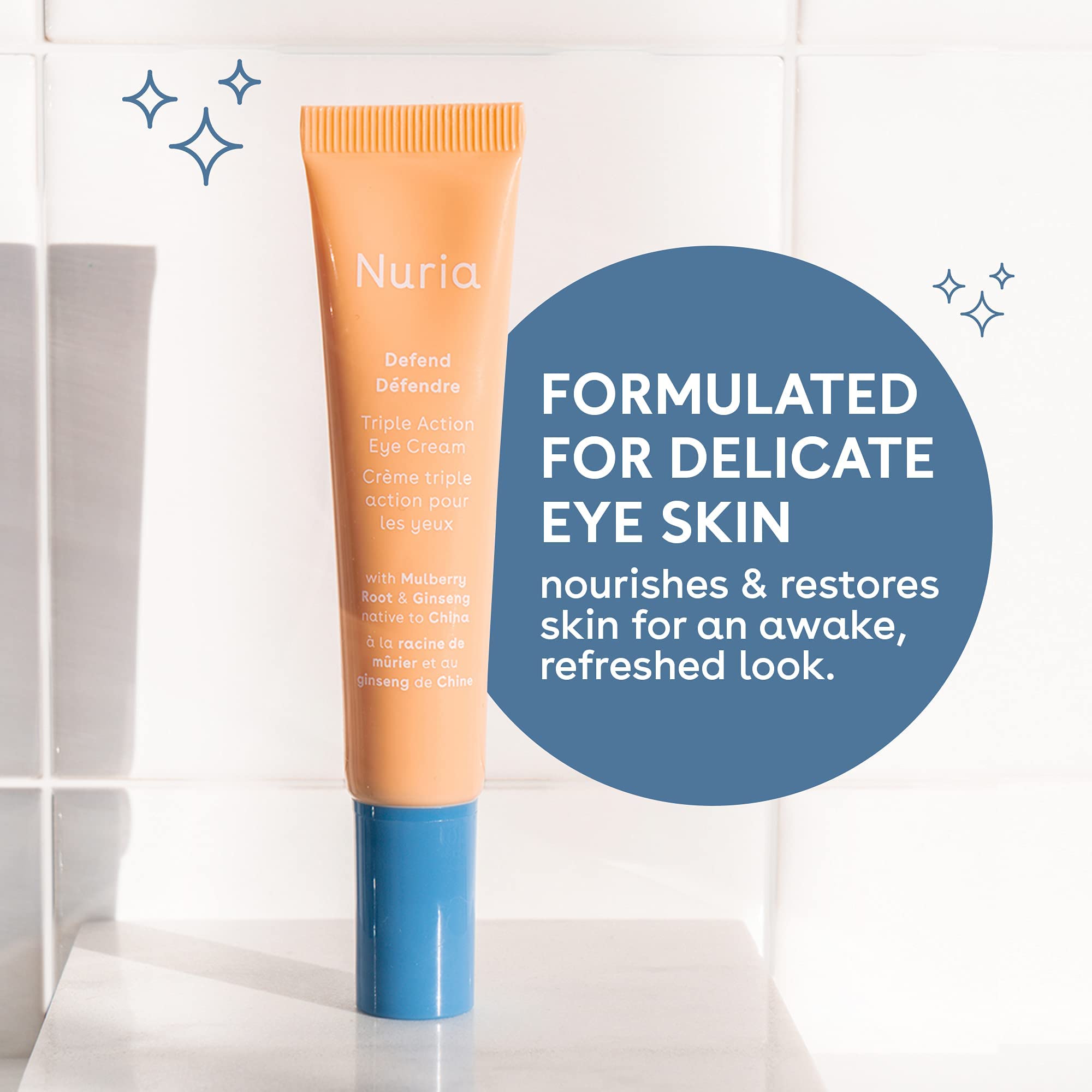 Nuria Defend Triple Action Eye Cream – Dark Circles, Puffiness & Fine Lines, 15mL