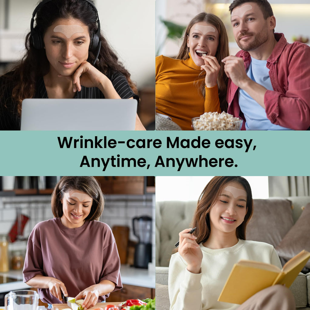 NURIVE Advanced Wrinkle Patches 20ct – Forehead, Smile & Frown Lines | Retinol + Collagen
