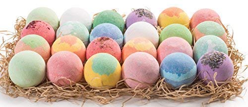 Nurture Me Organics Bulk Bath Bomb Gift Set – 24 Moisturizing Bath Bombs | Spa Gift for Women