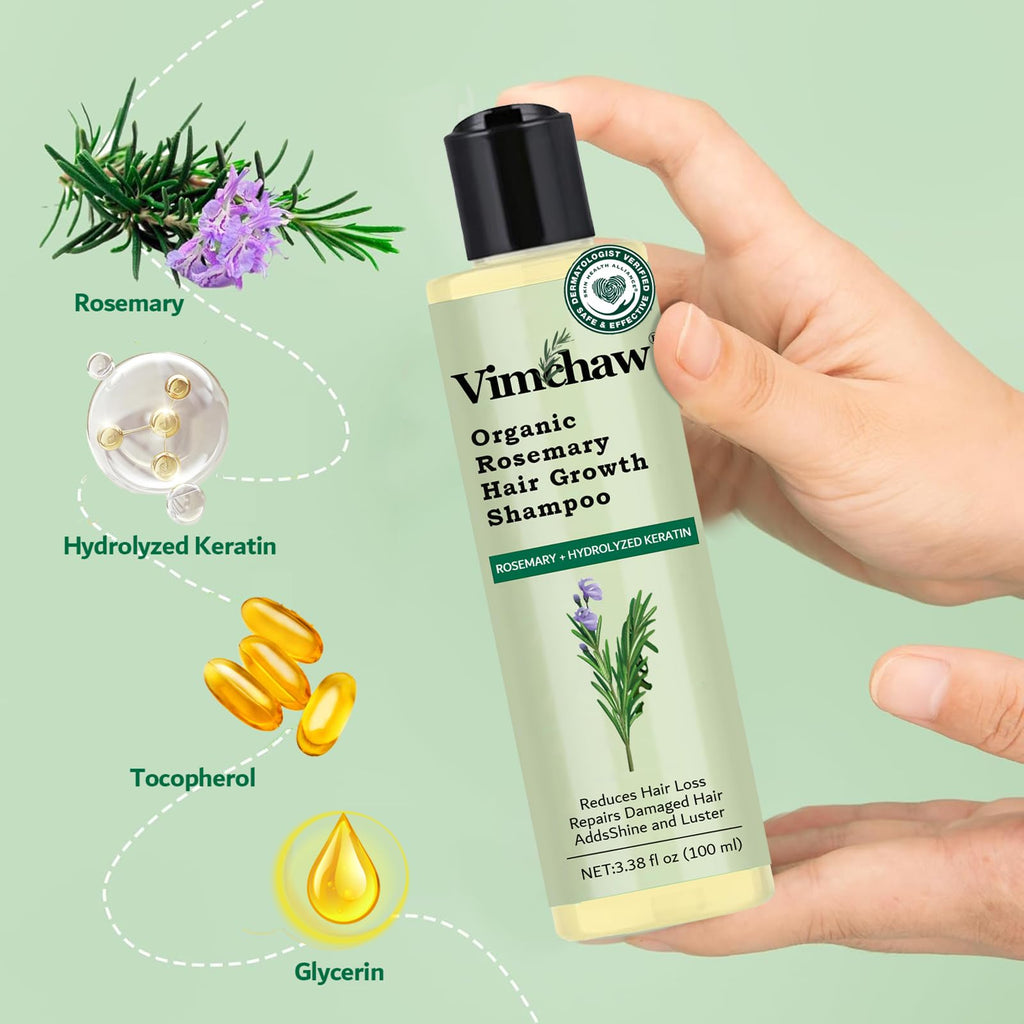 NUSQO Organic Rosemary Scalp Balance Shampoo — Gentle Cleanse for Fuller-Looking Hair