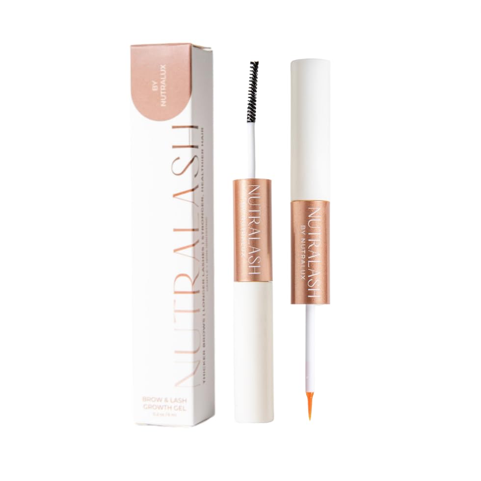 NutraLash by Nutralux Brow & Lash Growth Serum — Organic, Gentle Formula for Sensitive Eyes