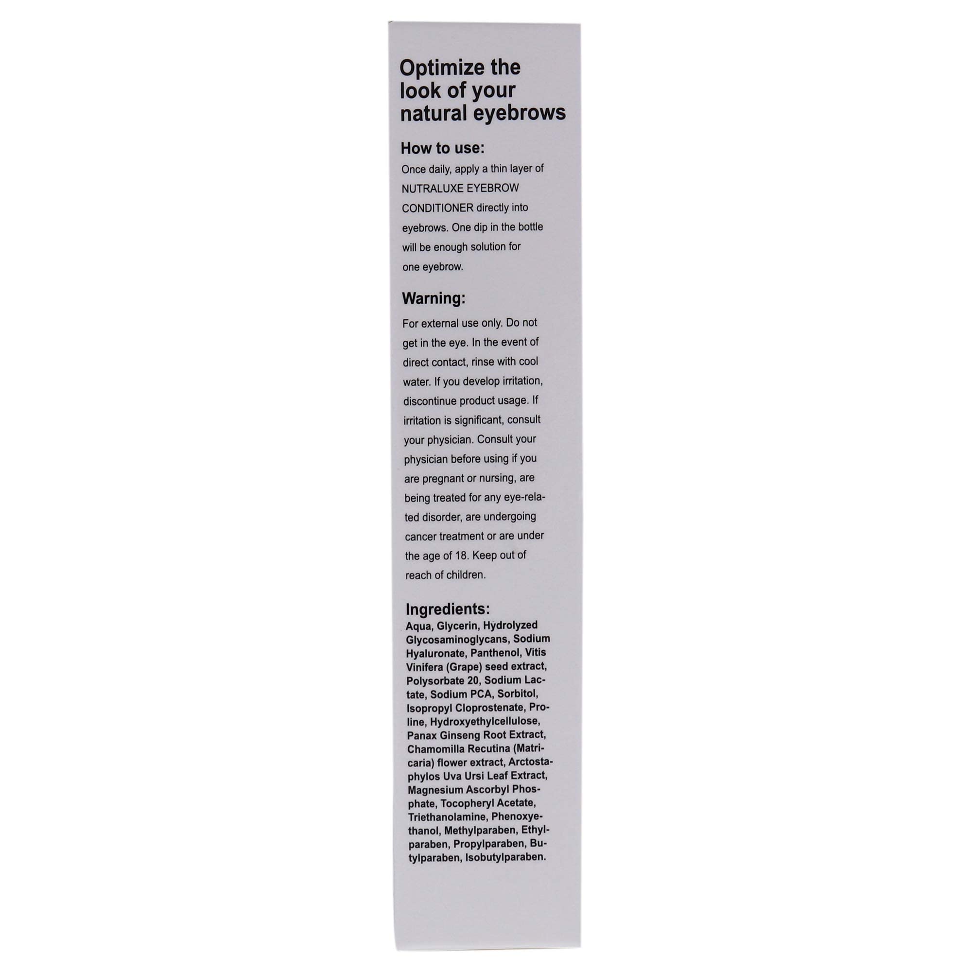 NutraLuxe MD Eyebrow Conditioner – Physician-Formulated Brow Care (Fragrance and Alcohol Free)