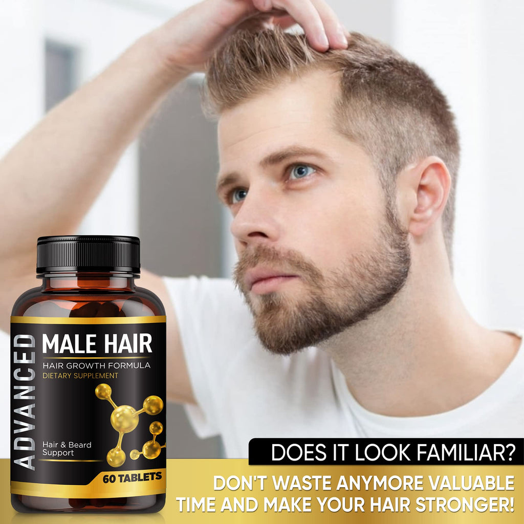 NutraPro Hair Growth Vitamins for Men – Thicker, Fuller Hair & Beard Support