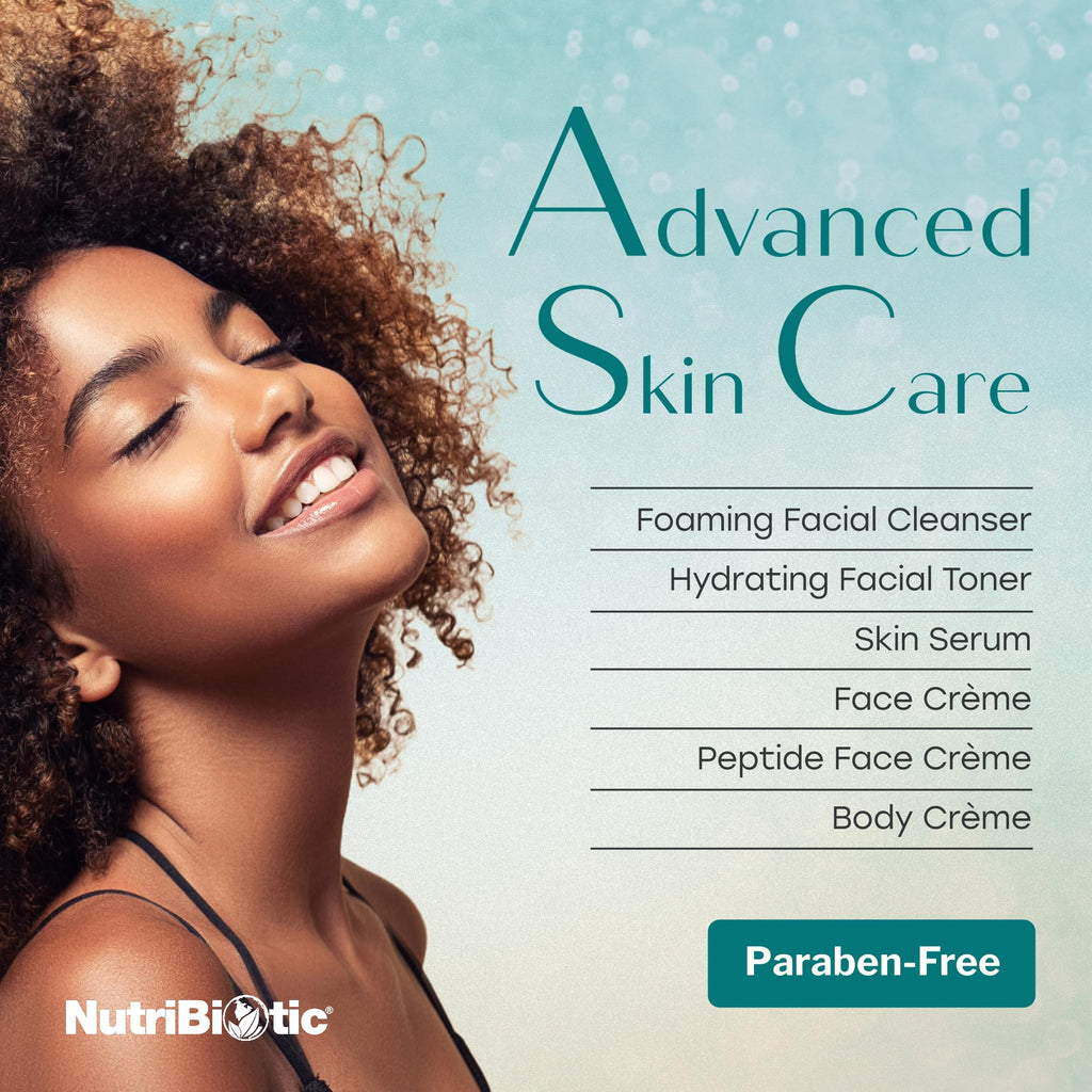 NutriBiotic Peptide Face Creme with GSE – Ultra-Hydrating, Paraben Free, 2 Oz x 2