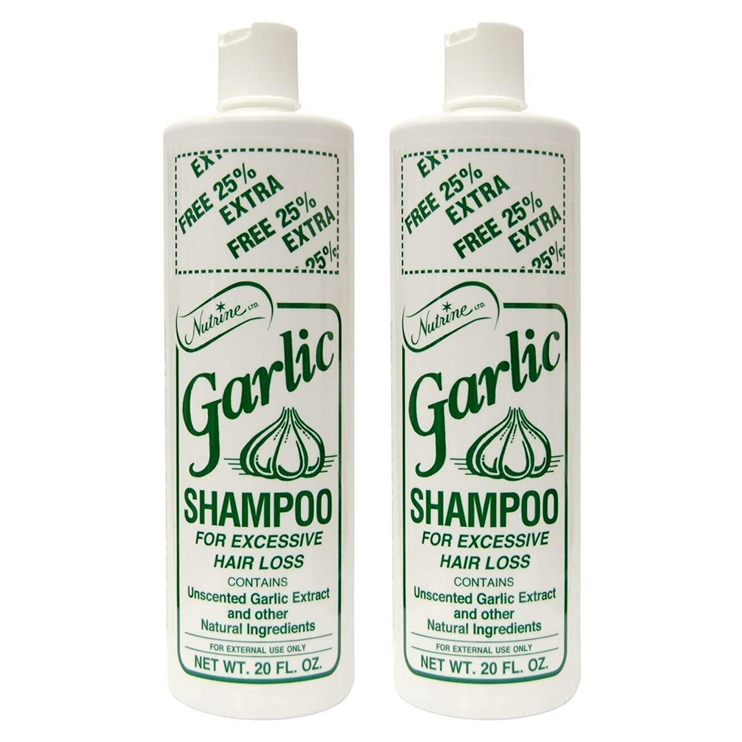 Nutrine Garlic Shampoo Unscented 20oz – 2 Pack