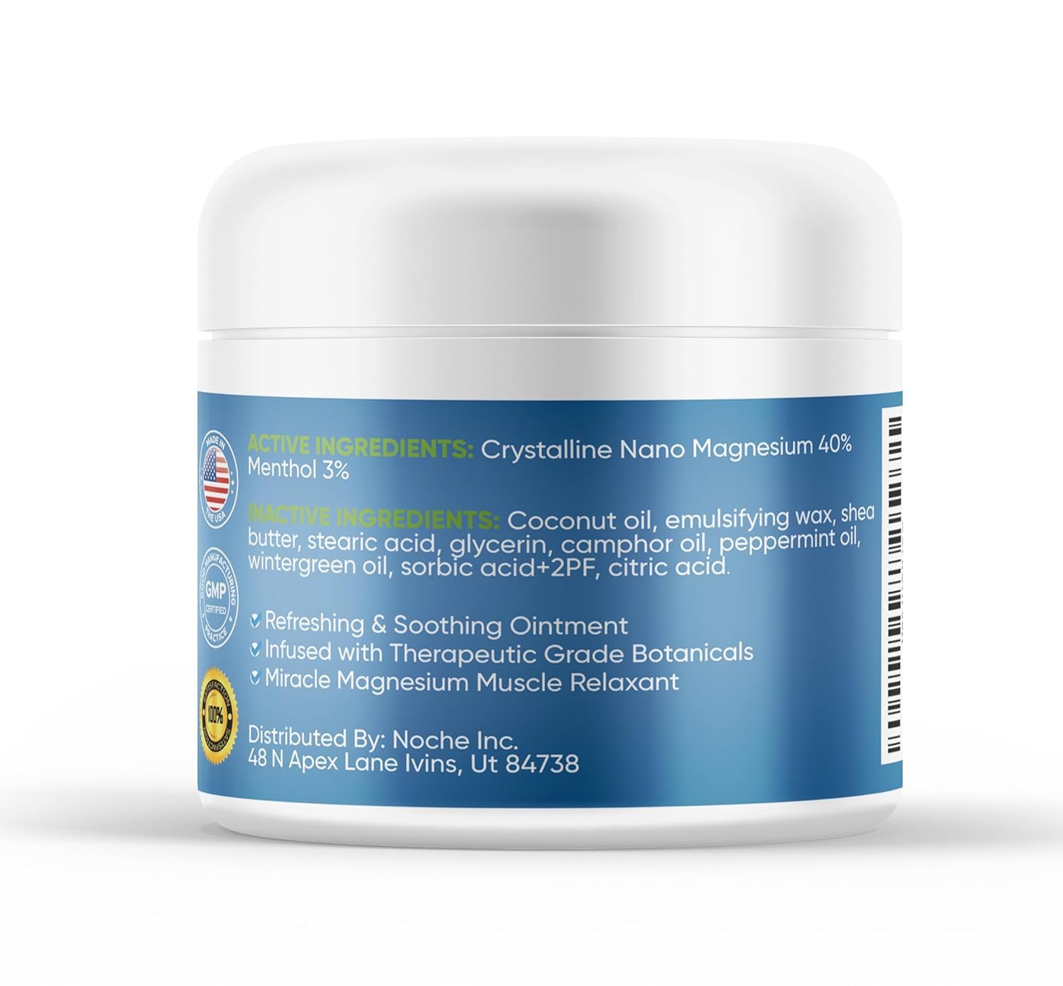 NutriNoche Magnesium Lotion - Nano Magnesium Cream for Sleep & Rest | All Natural, Made in USA