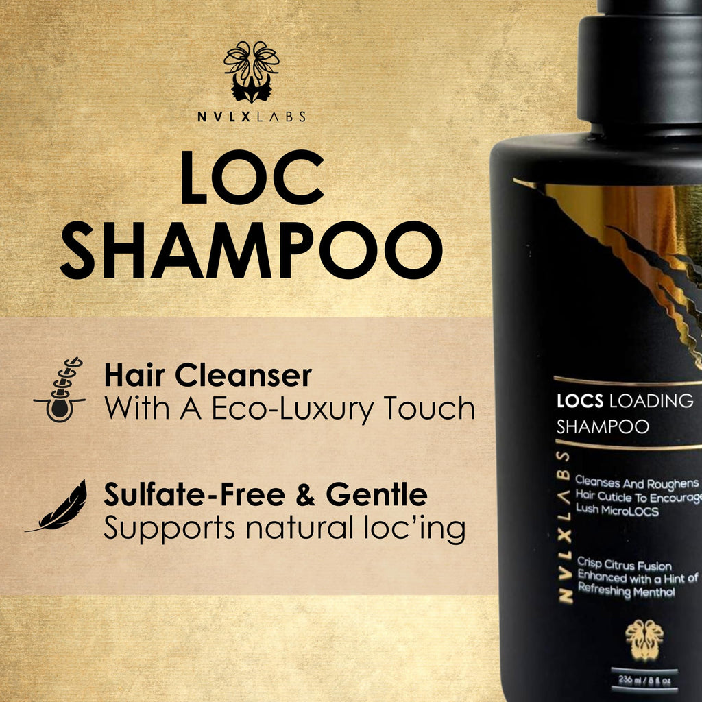NVLX LABS Locs Shampoo 8 Oz | Herbal Cleanser for Dreads, Locks & Sisterlocs