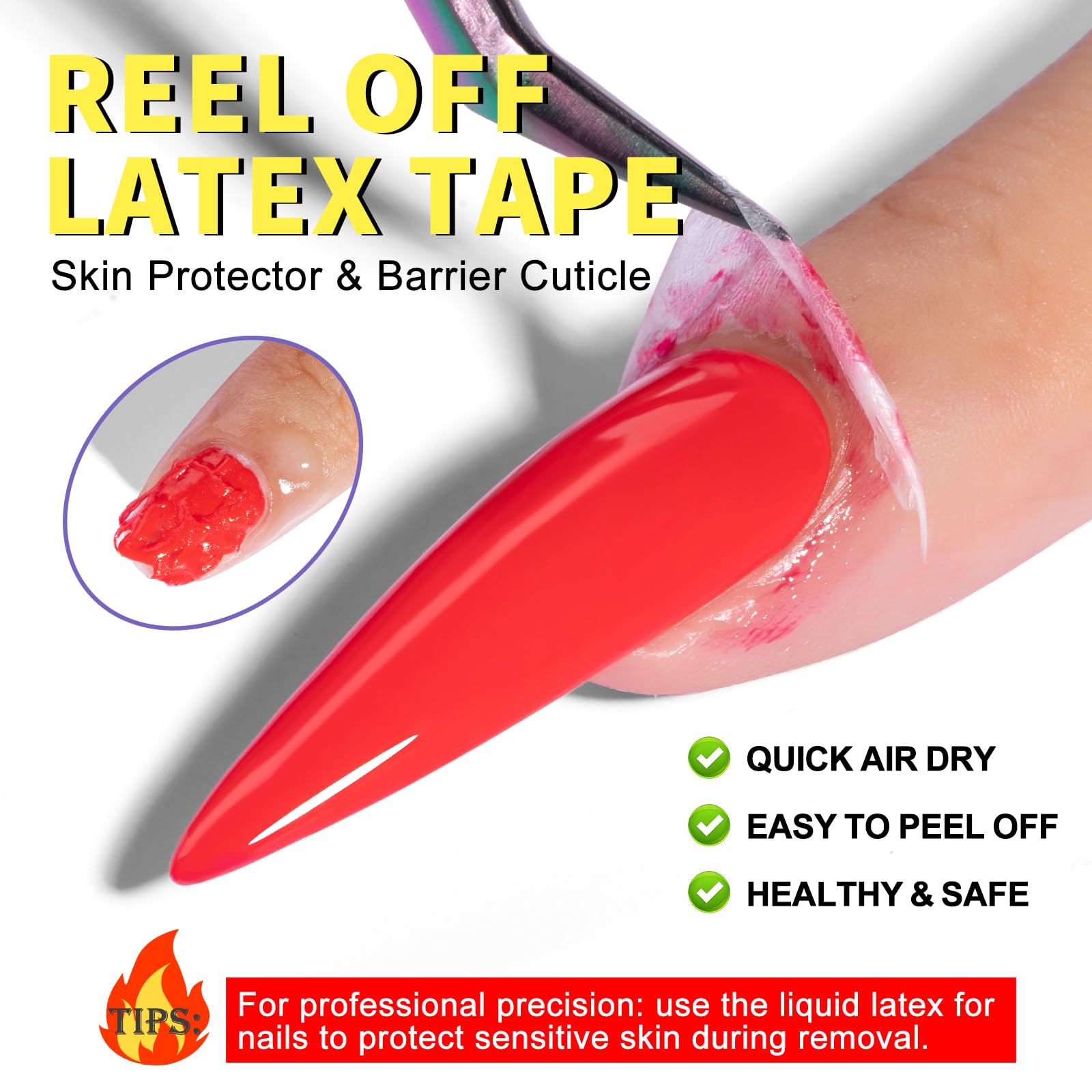 NXJ INFILILA Gel Nail Polish Remover Kit – 5-in-1, Acetone-Free, No Soak, Liquid Latex Barrier