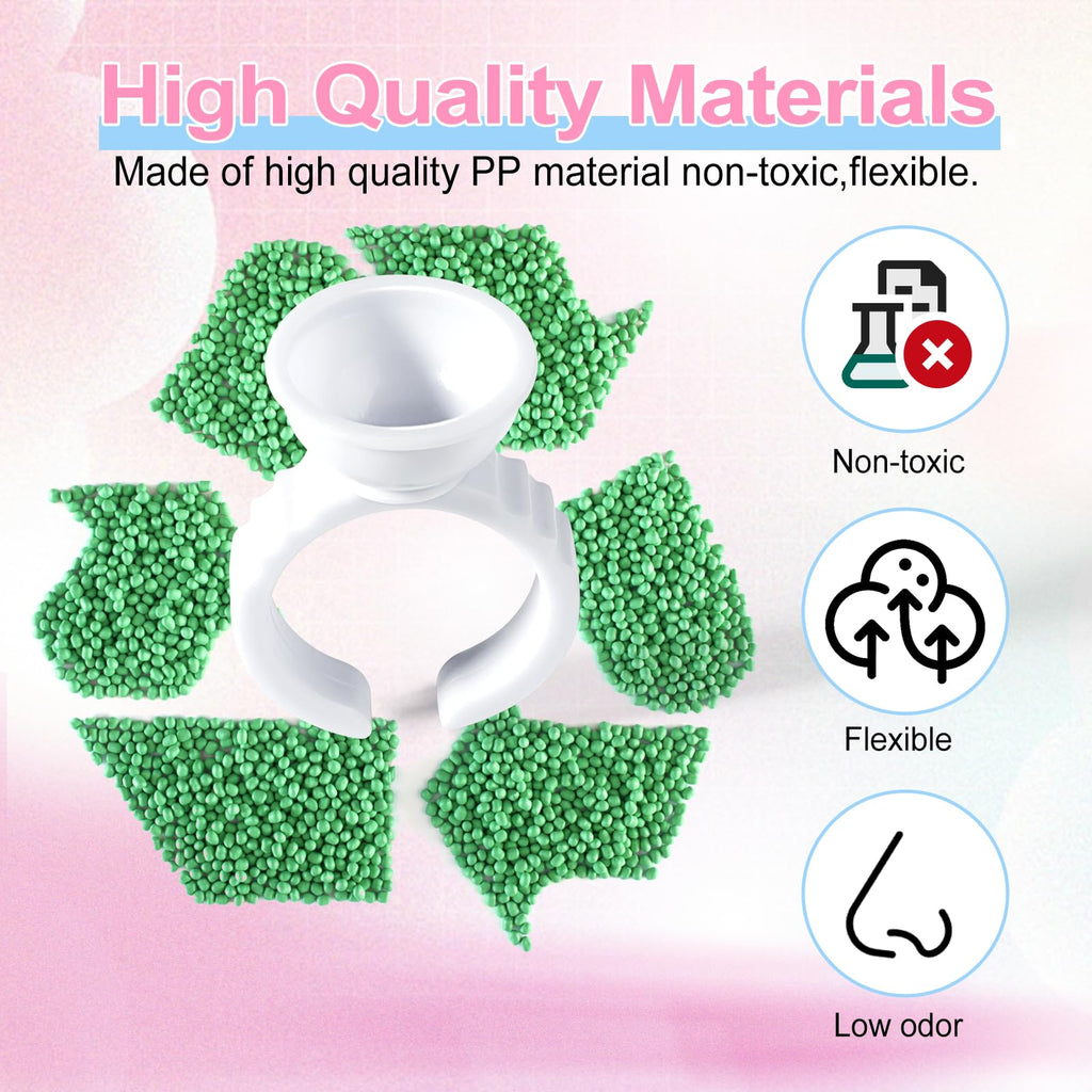 NXJ INFILILA Glue Rings - 600PCS Disposable Rings for Lash Extensions, Makeup, Nail Art & Tattoo