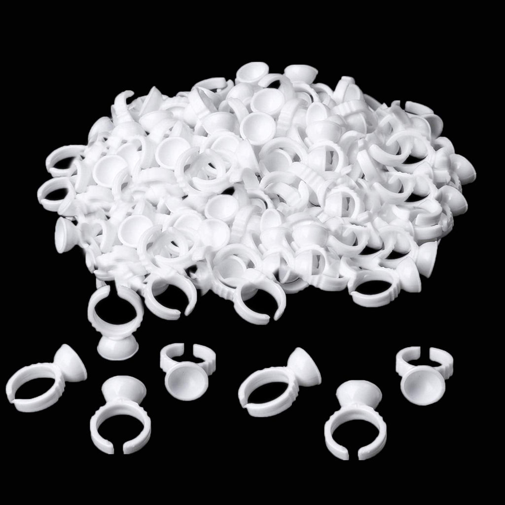 NXJ INFILILA Glue Rings - 600PCS Disposable Rings for Lash Extensions, Makeup, Nail Art & Tattoo
