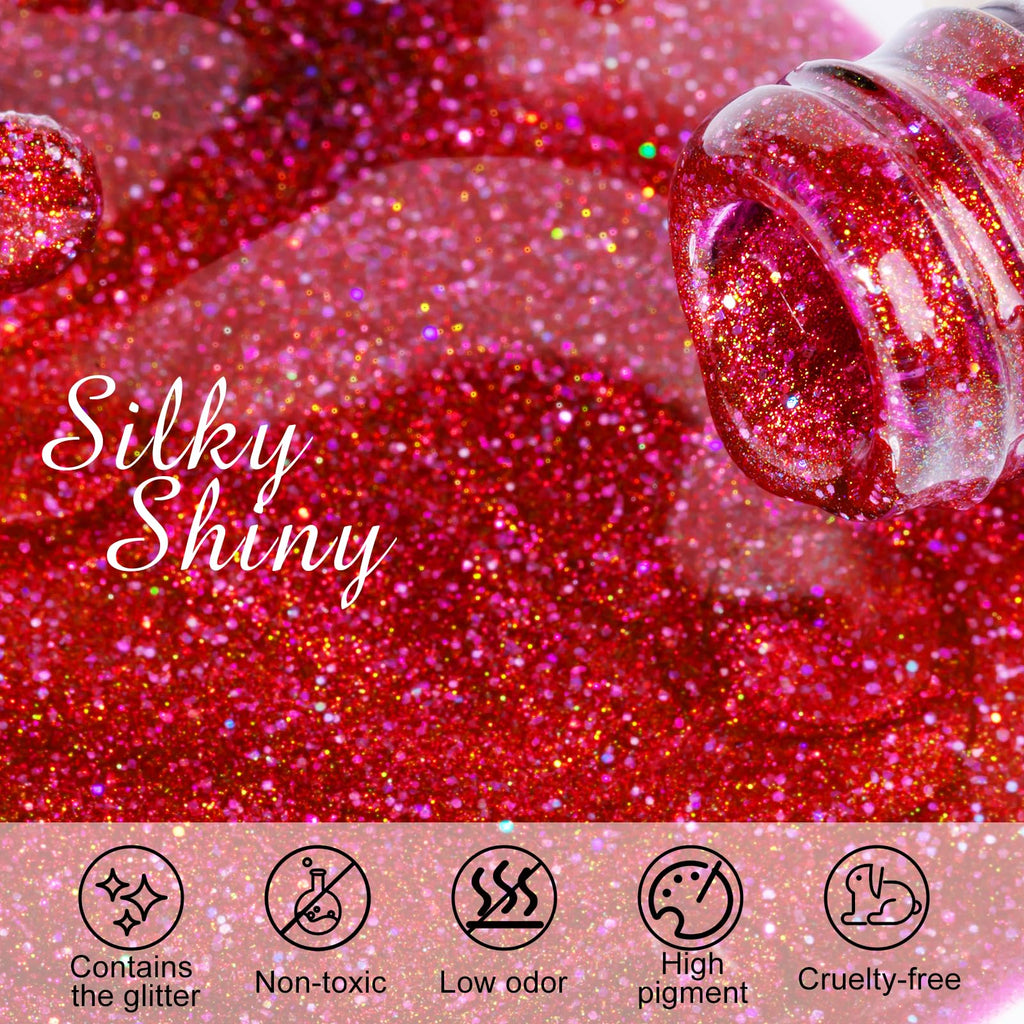 NXJ INFILILA Pink Cat Eye Gel Nail Polish | Galaxy Glow02 – Magnetic Holographic Glitter