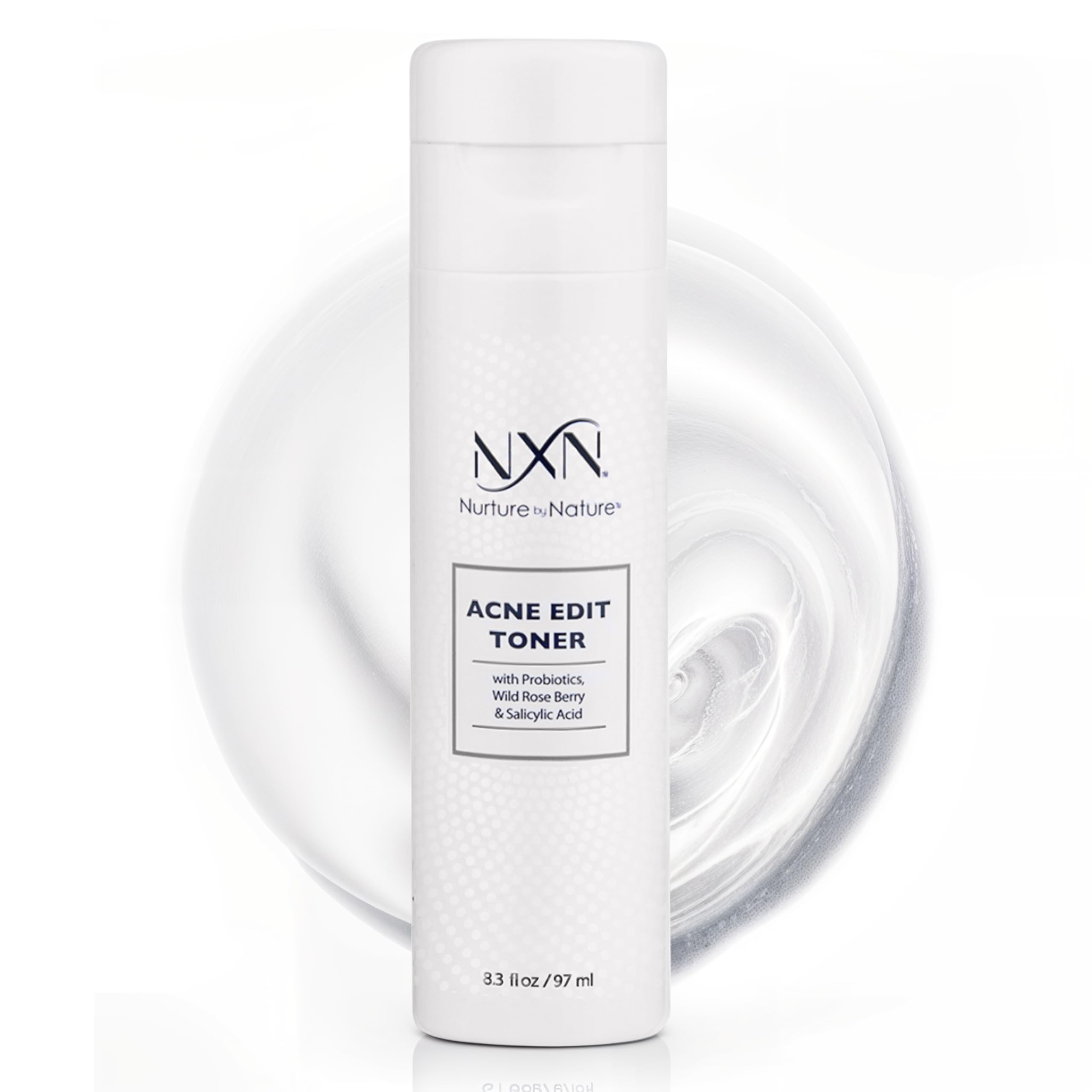 NXN Acne Facial Toner with Salicylic Acid, Witch Hazel & Probiotics | Alcohol-Free
