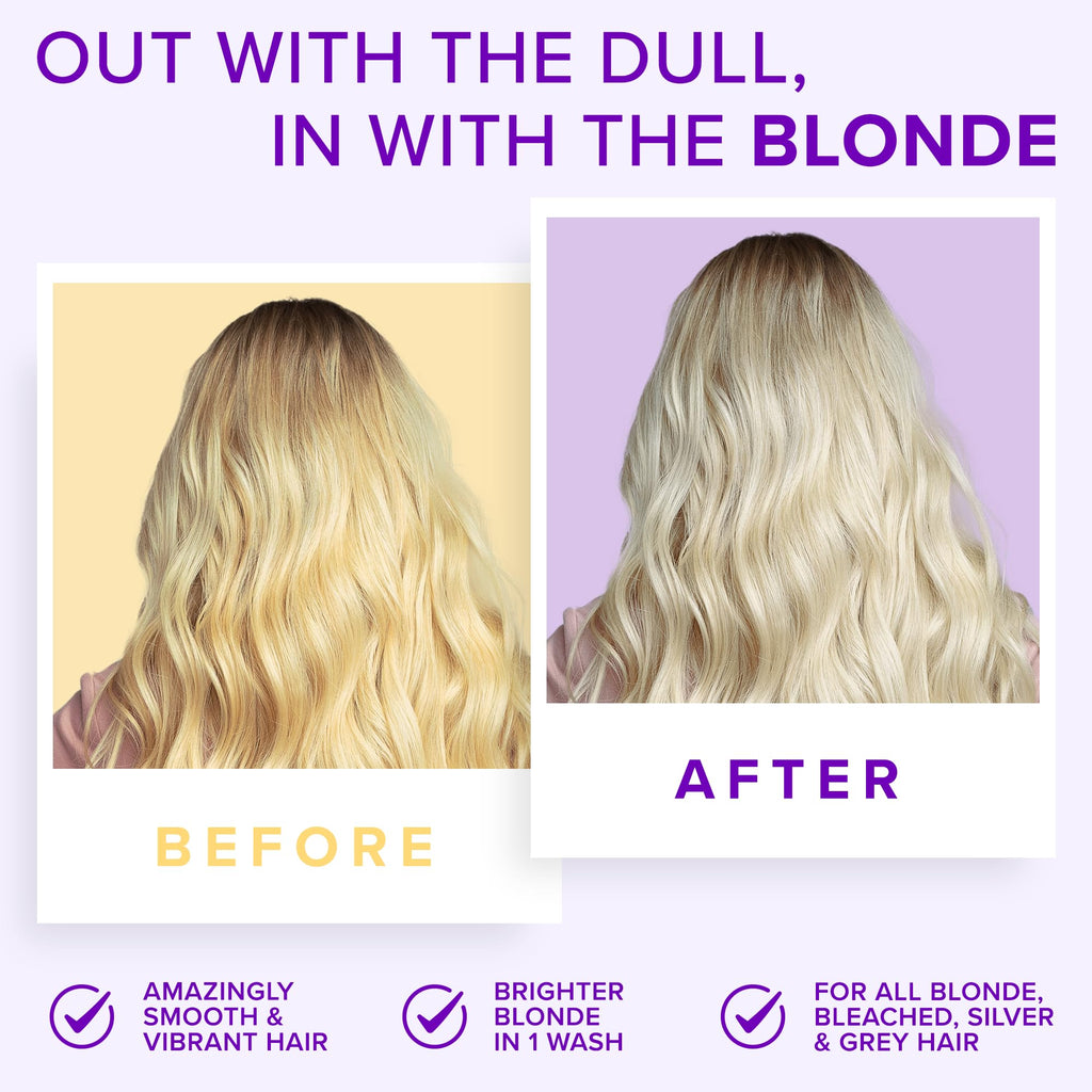 NYK1 500ml Purple Shampoo for Blonde & Grey Hair – Sulfate Free, Brassy Tone Neutralizer