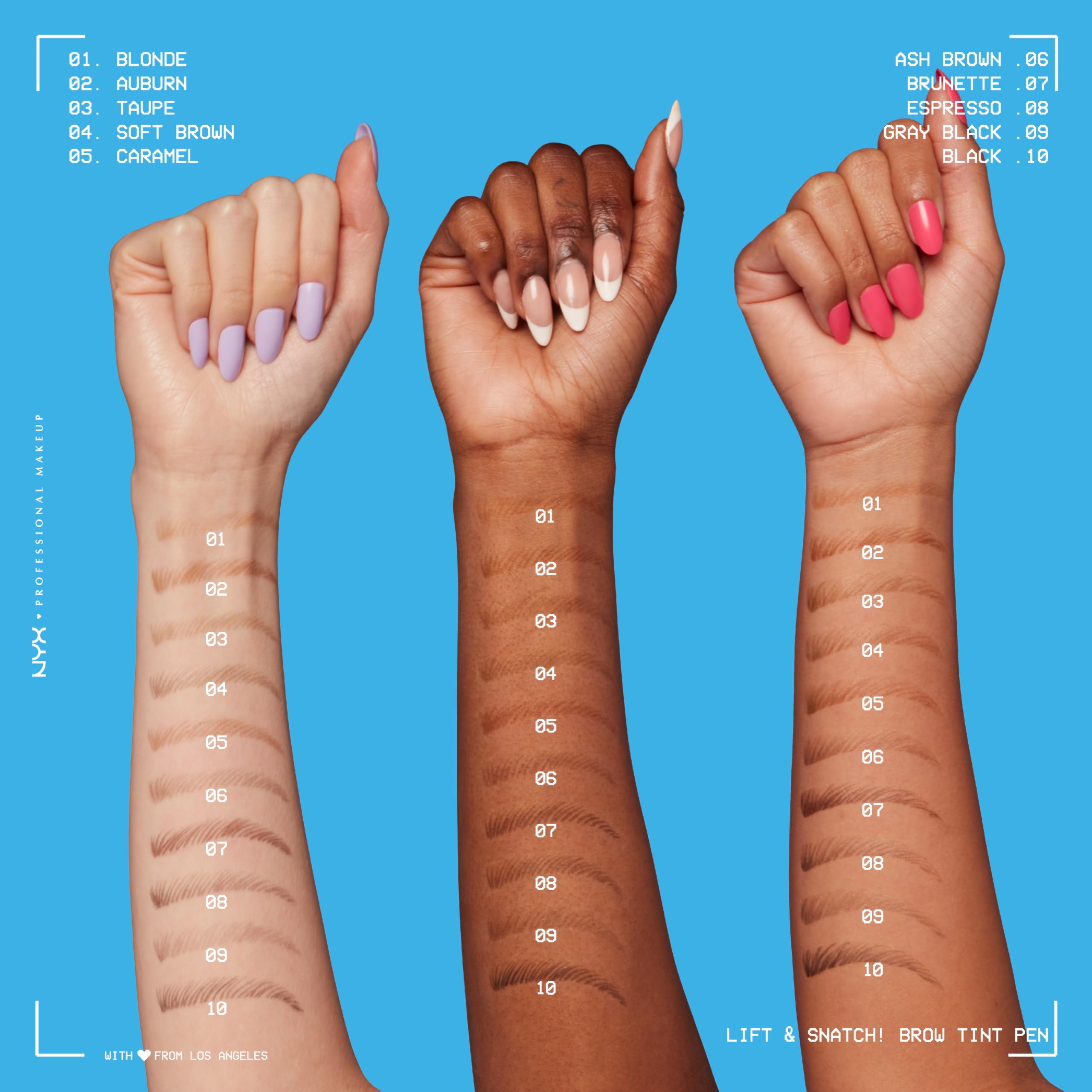 NYX Professional Makeup Lift & Snatch Eyebrow Tint Pen - Gray Black | Buildable Hair-Like Strokes