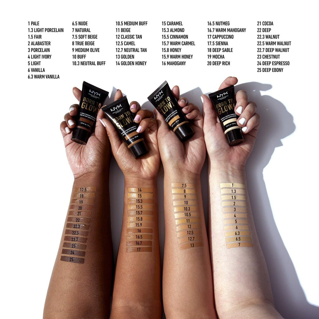 Born To Glow Naturally Radiant Foundation - Medium Coverage in Sienna | NYX Professional Makeup