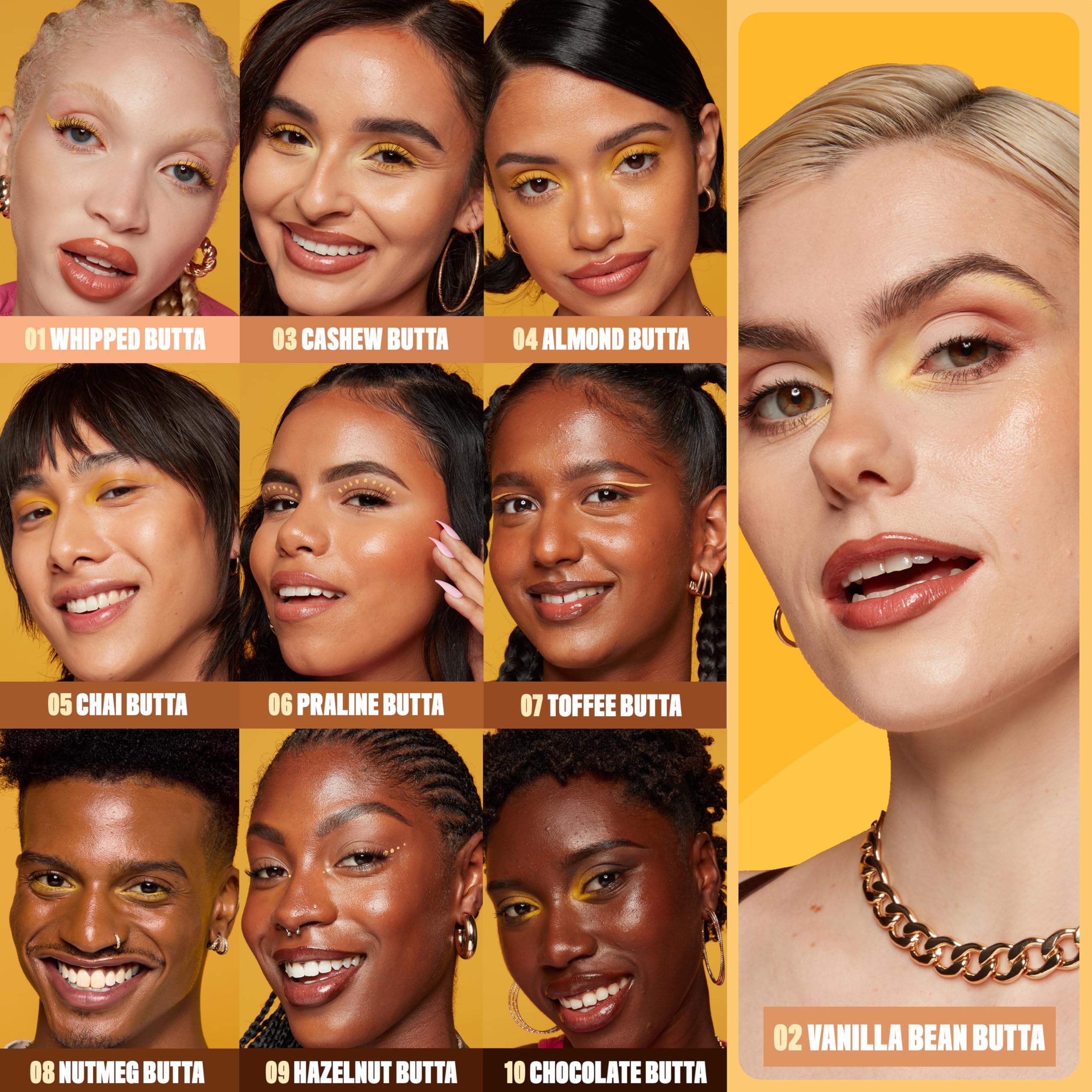 NYX PROFESSIONAL MAKEUP Buttermelt Glaze Soft Glow Skin Tint + SPF 30, 12HR Wear — Vanilla Bean Butta (02)