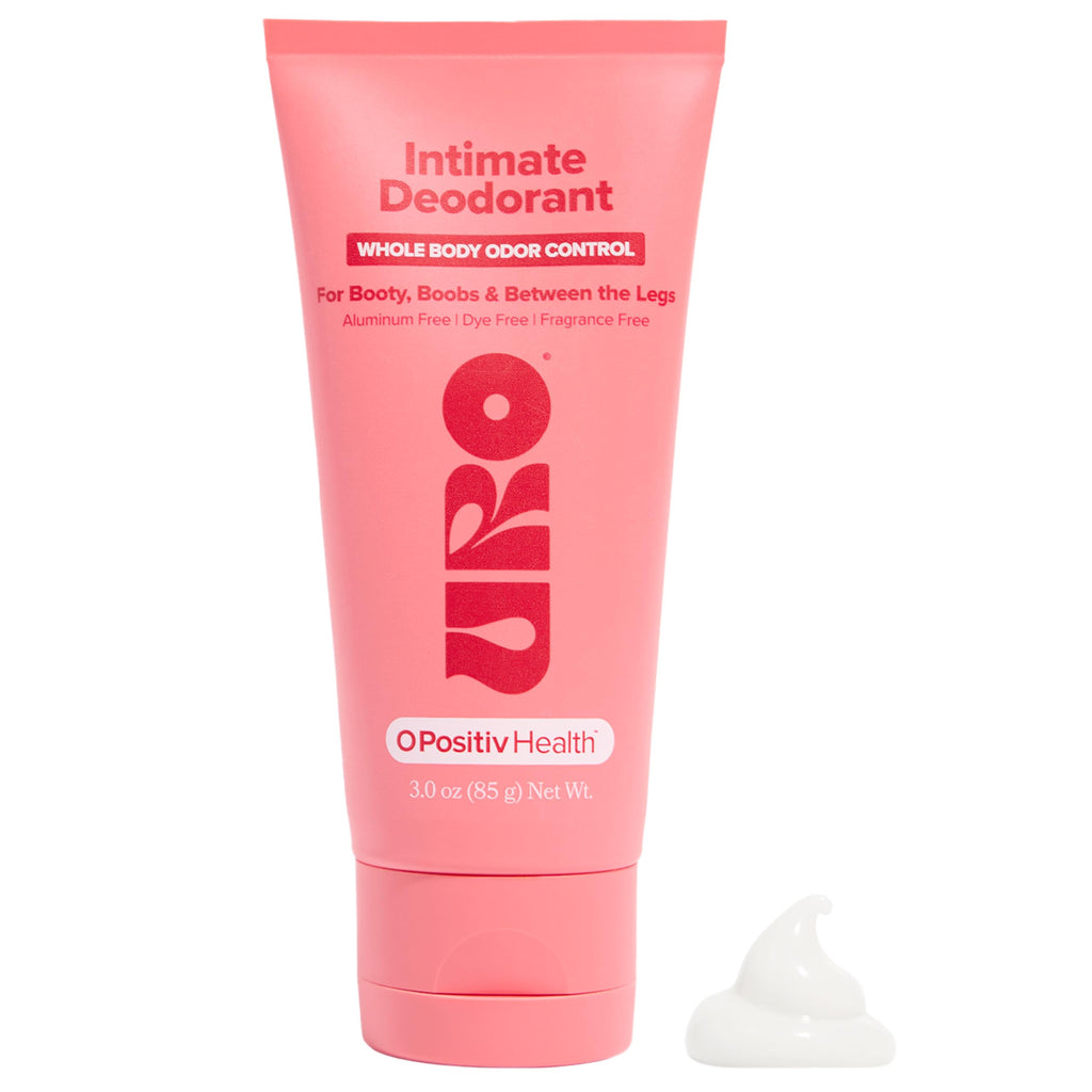 O Positiv URO Intimate Whole Body Deodorant Cream – Aluminum-Free, Unscented, Dermatologist Tested, 3 oz