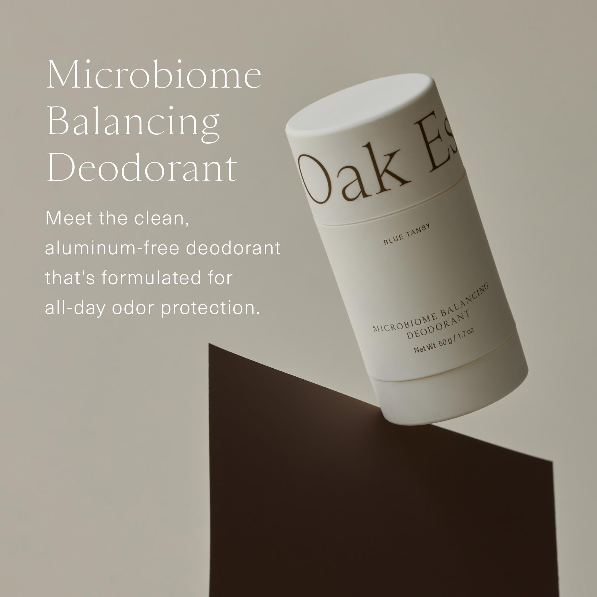 Oak Essentials Microbiome Balancing Deodorant – Aluminum-Free with Blue Tansy | All-Day Odor Protection (1.7 oz)
