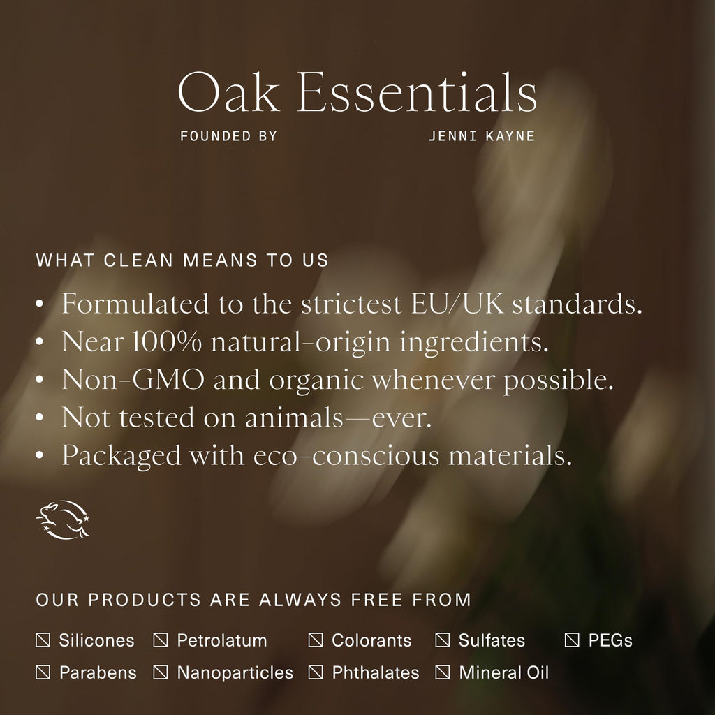 Oak Essentials Nourishing Cleansing Milk – Gentle Makeup Remover with Oat Amino Acids, Rice Bran & Rosemary