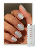 Oauee Semi Cured Gel Nail Strips – Built-In Gel Top Coat, UV Required, Starry Glow