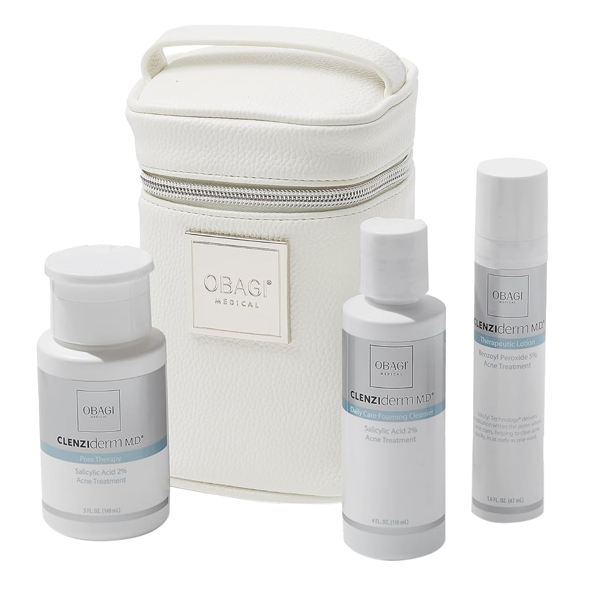 Obagi CLENZIderm M.D. Therapeutic System – 3 Step Acne Treatment with 2% BHA Cleanser, 2% BHA Toner, 5% BPO