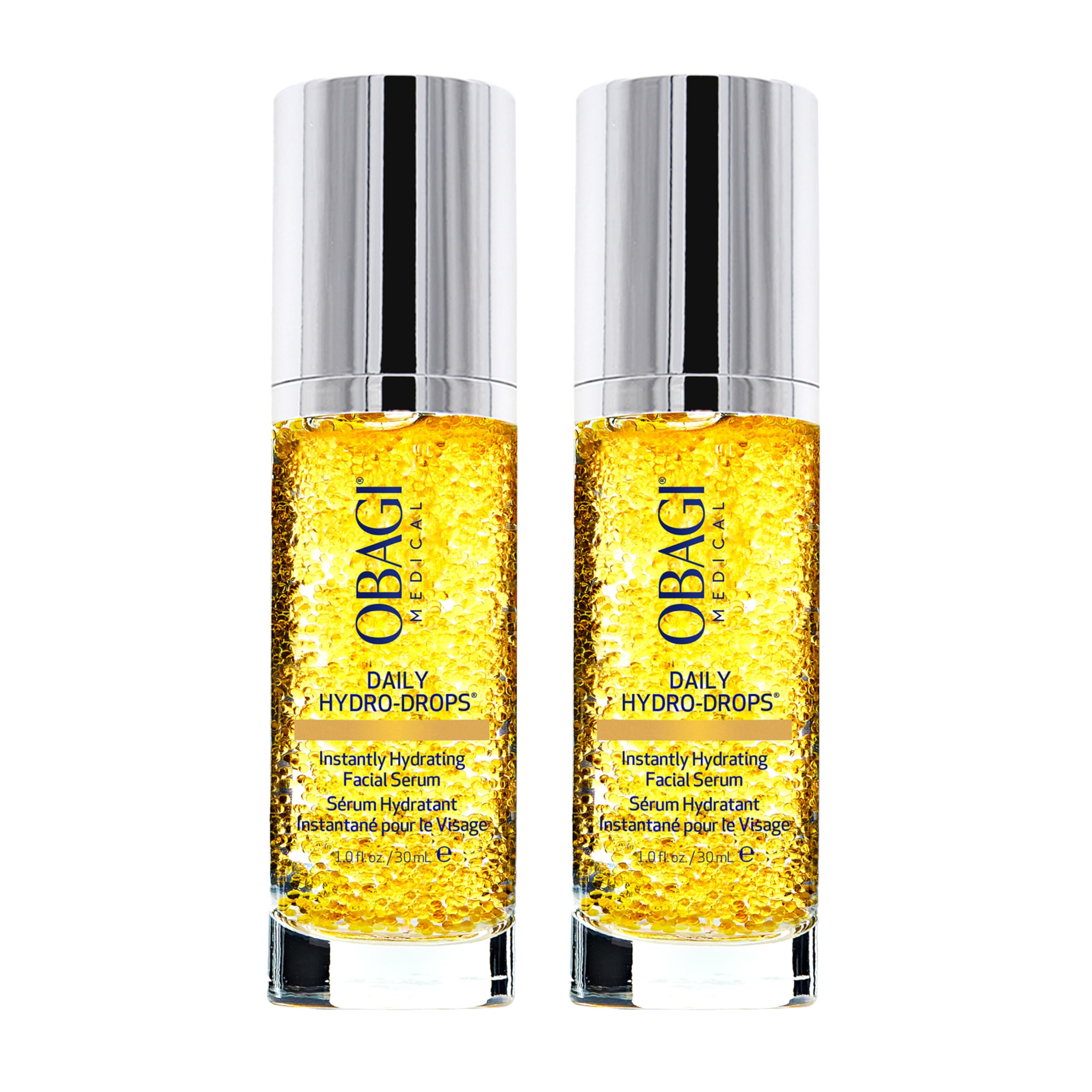 Obagi Daily Hydro-Drops Hydrating Facial Serum for Dry Skin — Hypoallergenic, 1 oz (Pack of 2)