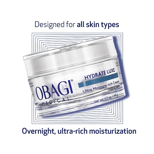 Obagi Hydrate Luxe Ultra-Rich Night Cream – Non-Comedogenic with Tara Seed Extract | Two Pack, 2 x 1.7 oz