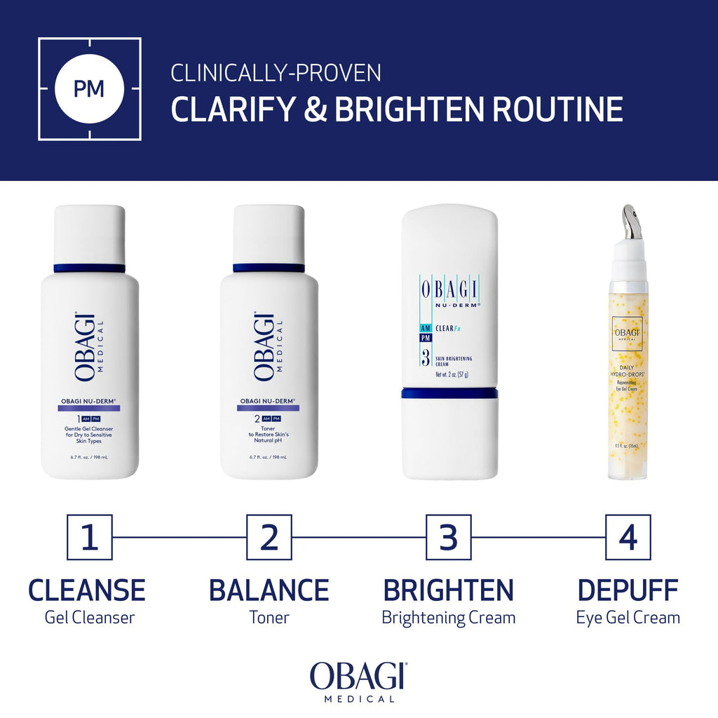 Obagi Medical Nu-Derm Clear Fx – Skin Brightening Cream with Arbutin, Vitamin C & Lactic Acid | 2 oz