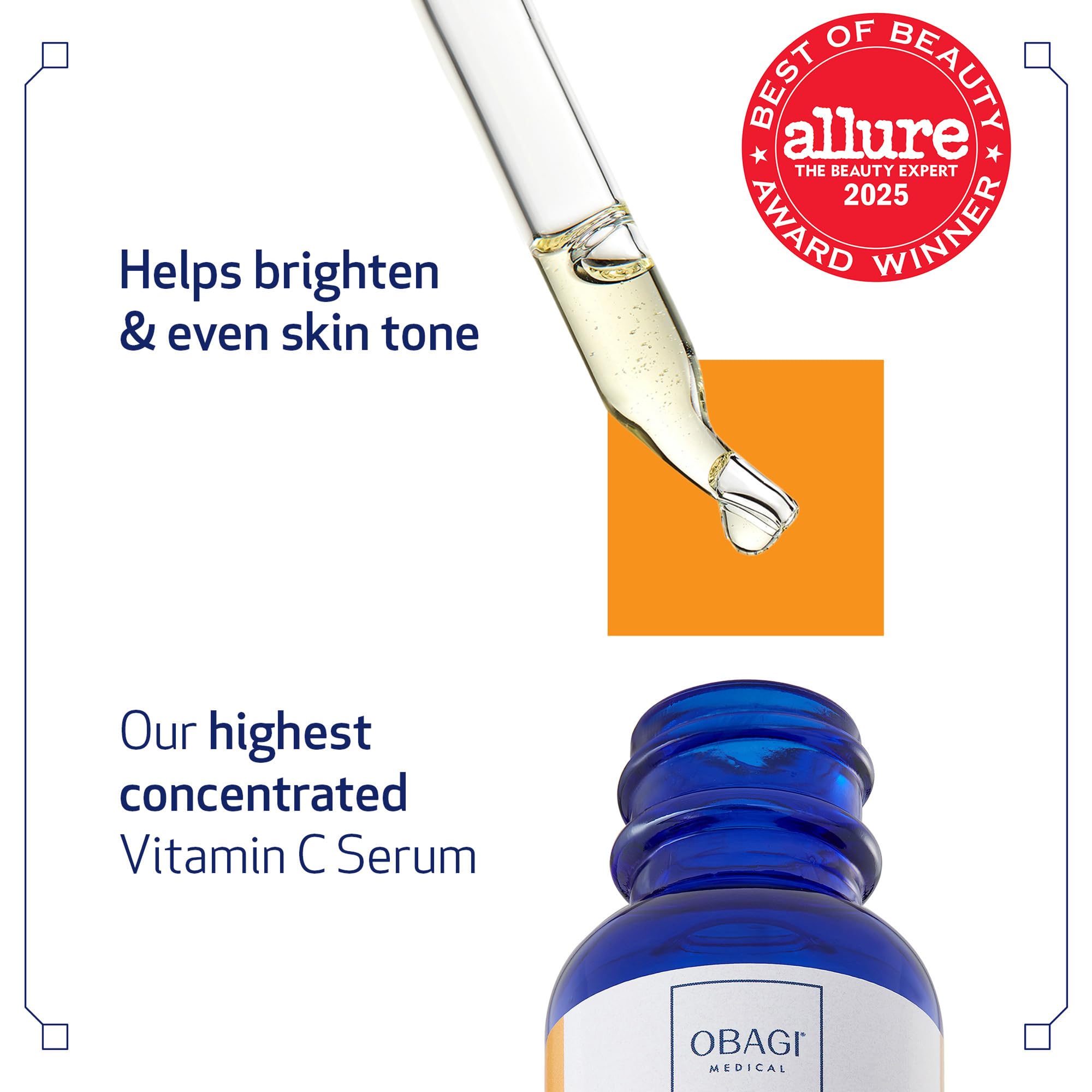 Obagi Medical Professional-C 20% Vitamin C Serum – Brighten Skin Tone & Minimize Fine Lines | 1 oz